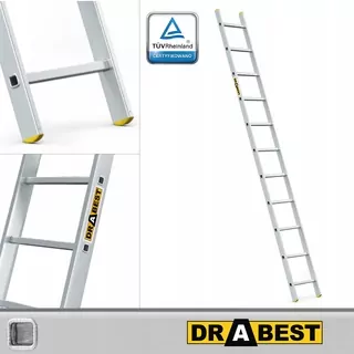 Hliníkový prídavný rebrík profesionálny 11 stupňový DRABEST + HAK